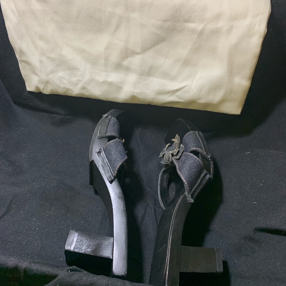 Fendi‎ denim flower Logo heel sandals 36 - Picture 9 of 13